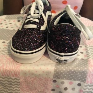 A glittery girl vans